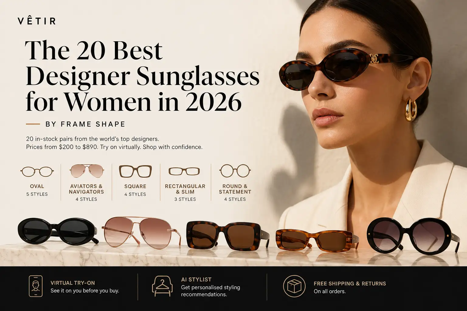 20 Best Designer Sunglasses for Women in 2026 | Vêtir