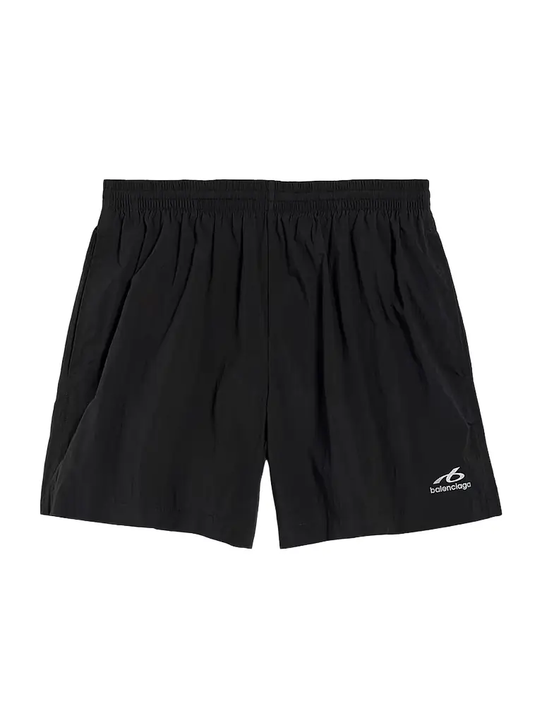 BALENCIAGA — Bodies Swim Shorts, Black · $725