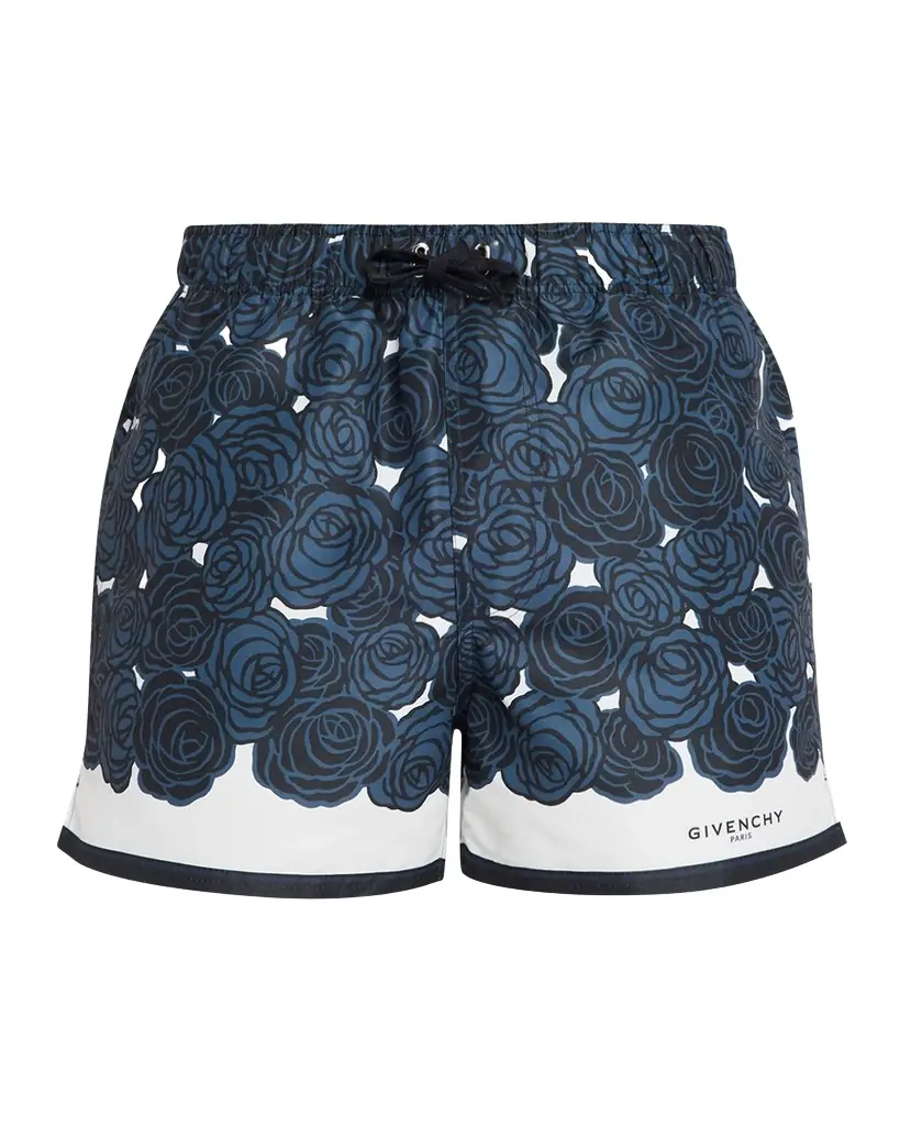 GIVENCHY — Rose-Print Nylon Swim Trunks · $790